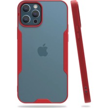 Renas Store Apple iPhone 12 Pro Max Kılıf Platin Silikon - Kırmızı