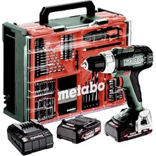 Metabo Bs 18 L Set 614051710 Akülü Matkap/tornavida 18 V 2 Ah Li-Ion Fırçasız, Dahil. 2. Pil Dahil. Durumda, Dahil. Şarj Cihazı