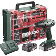 Metabo Bs 18 Set 602207710 Akülü Matkap/tornavida 18 V 2 Ah Li-Ion Dahil. 2. Pil, Fırçasız, Dahil. Durumda, Dahil. Şarj Cihazı,
