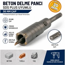 Meşem MSM30 Sds Plus Adaptörlü 30 mm Beton Duvar Delme Matkap Ucu 30 mm