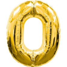 Renas Store 0 Rakamlı Folyo Balon Gold Renk 40 Inç