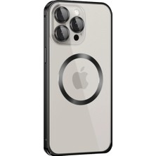 Aydogan's Ayd Joko Apple Iphone 15 Pro Max Kılıf Metal Bumper Magneticsafe Kapak - Siyah