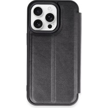 Renas Store Apple iPhone 14 Pro Max Kılıf Flip Cover - Siyah