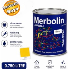 Merbolin Mrbsr Avantaj Sentetik Yağlı Boya Sarı Renk 0,750 Litre Sarı Boya