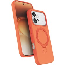 Zore Honor 600 5g Kılıf 360 Derece Döner Standlı Magsafe Kamera Lens Korumalı Silikon Kcak