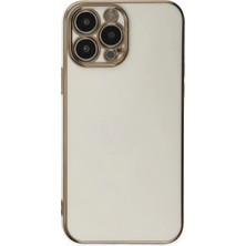 Renas Store Apple iPhone 15 Pro Max Kılıf Volet Silikon - Beyaz