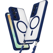 Renas Store Samsung Galaxy S25 Plus Kılıf Enka Magsafe Silikon Kılıf - Lacivert