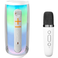 Renas Store Pluse 6 Mikrofonlu Rgb Kablosuz Hoparlör - Beyaz