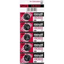 Renas Store Maxell CR2032 3V Lityum Düğme Pil 5'li Paket