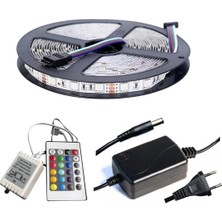 Renas Store Winboss 5mt Rgb Şerit LED Slikonlu Adaptör Uzaktan Kumanda Tak Çalıştır