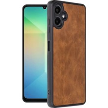 Renas Store Samsung Galaxy A06 Kılıf Aras Deri Kapak - Taba