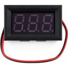 Hatfon Elektronik Voltmetre Digital (0-100V Dc ) 48X29X22  Ekonomik 2 KABLOLU(DVM-568P-2)