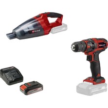 Einhell Tc-Cd 18/35 +Te-Vc 18 (1X2,5AH) 4326596 Akülü Matkap 1.5 Ah Dahil. Şarj Cihazı Dahil 32-Tlg . Uç Seti, Dahil. A