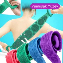 Renas Store Çift Taraflı Banyo Hamam Lifi Silikon Masajlı Yumuşak Duş Lifi Uzun Ömürlü Hazır Banyo Kesesi