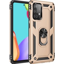 Renas Store Samsung Galaxy A33 5g Kılıf Sofya Yüzüklü Silikon Kapak - Gold