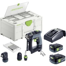Festool Cxs 12 2,5-Set 576865 Akülü Matkap/tornavida 10.80 V 2.50 Ah Dahil. Pil Dahil Şarj Cihazı