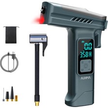 Renas Store Araba Hava Pompası 4’ü 1 Arada: Kompresör + Cam Kırıcı + Kemer Kesici + LED Işık Şarjlı 4000MAH Araç Kompresörlü