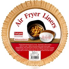 Renas Store 50PCS Yuvarlak Taban: 16CM - Kenar: 4.5cm Air Fryer Pişirme Kalıp Kağıt