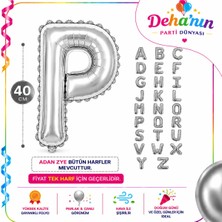 Deha Parti P Harf Gümüş Folyo Balon 40CM