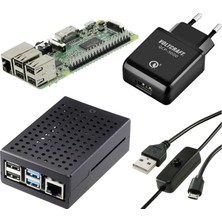 Tru Components Pure Set Raspberry Pi® 3 B 1 GB 4 x 1.2 Ghz Dahil. Güç Kaynağı Dahil. Konut
