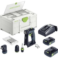 Festool Cxs 18 C 3,0-Set 576884 Akülü Matkap/tornavida 18 V 3.00 Ah Dahil. Pil Dahil Şarj Cihazı