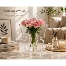 YDGR Kelebek Cam Vazo Dekoratif Şeffaf Çiçek Vazosu (Sadece Vazo)