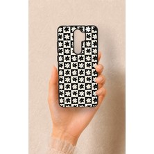 Vip Case Redmi Note 8 Pro Uyumlu Çiçek Motifli Dama Desenli Silikon Kılıf