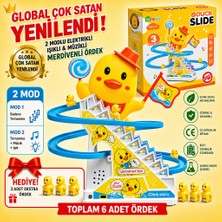 Yeni Nesil Işıklı Müzikli Merdiven Tırmanan 6 Küçük Ördek 3+ Yaş Eğitici ve Eğlenceli Çocuk Oyuncak Seti