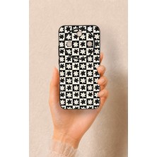 Vip Case Honor Magic 8 Lite Uyumlu Çiçek Motifli Dama Desenli Silikon Kılıf