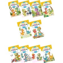 Renas Store Sevimli Dinozorlar Boyama Kitabı  Çıkartmalı (10  Set)