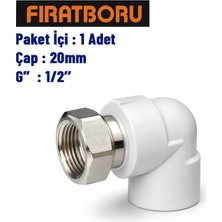 Fırat Döner Başlı Dirsek (90°) 20MM, 1/2'', 1 Adet, 7B77020127