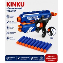 Kinku KİNKU Nerf Silah Sünger Mermi Atan Hot Fire Nişancı Oyuncak Tabanca