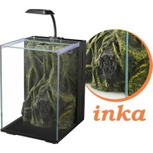 Aconcept Nubios Nano Akvaryum Inca Dekorlu Siyah 20X22X29CM