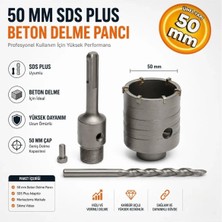 Meşem MSM50 Sds Plus Adaptörlü 50 mm Beton Duvar Delme Matkap Ucu 50 mm