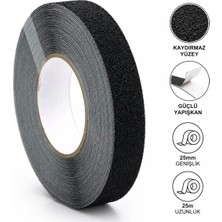 Piton PTN2525 Güçlü Yapışkanlı 25 mm x 25 Metre Zemin Yer Kaydırmaz Bant Siyah