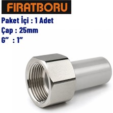 Fırat Hareketli Rakor (Dişi) 25MM, 1'', 1 Adet, 7B78025254