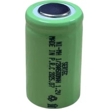 Renas Store 1.2V 500 Mah - 1/2AA - Ni-Mh Şarjlı Pil - (Başsız / Flat Head)