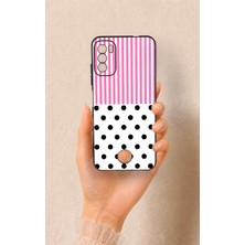 Vip Case Reeder S19 Max Pro S Uyumlu Pembe Çizgili Puantiye Desenli Silikon Kılıf