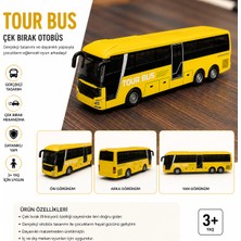 Duman Çek Bırak Tour Bus Oyuncak Otobüs  – 15 cm