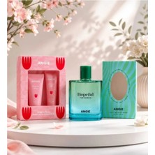 ANGİE Hopeful Kadın Parfüm 100ML ve Festive Rose El Kremi & Dudak Balsam