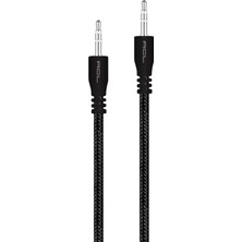 Renas Store 3.5 mm Jack 1 mt Kumaş Kaplama Aux Ses Kablosu A6