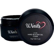 UNails Hard Builder Gel Clear - Şeffaf (53ML)