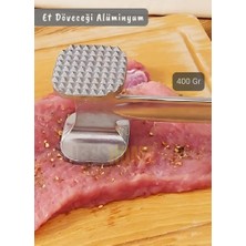 Jet's Home Et Döveceği Alüminyum Saplı Et Terbiyeleme Et Yumuşatma Çift Taraflı Alüminyum 400 gr