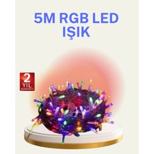 İntora Şeffaf Kablolu 50 Ampullü 5 Metre LED Işık Dekoratif Aydınlatma