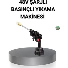 İntora Basınçlı Yıkama Makinesi – 48V Güçlü Motor, 2 Pil Köpük Hazneli