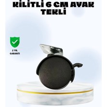 İntora 6 cm Kilitli Tekerlek Ayak Tek Adet
