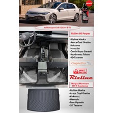 Rizline Premıum Volkswagen Golf 8 2020 ve Sonrası 9d Premıum Paspas ve 3D Bagaj Havuzu Üst