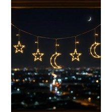 İntora Büyük Ay Yıldız LED Ramazan Süsü Sıcak Beyaz Dekoratif Işık