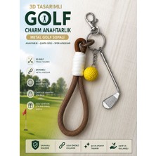 Dinç Spor Metal Golf Sopalı ve Golf Toplu Charm Anahtarlık