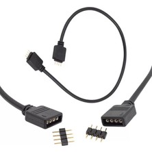 Renas Store Powermaster Rgb LED Bağlantı Erkek-Dişi Jumperlı 4 Pin Kablo